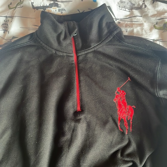 VINTAGE POLO RALPH LAUREN ATHLETIC COMPETITION QUARTER ZIP SWEATSHIRT. - Picture 5 of 5